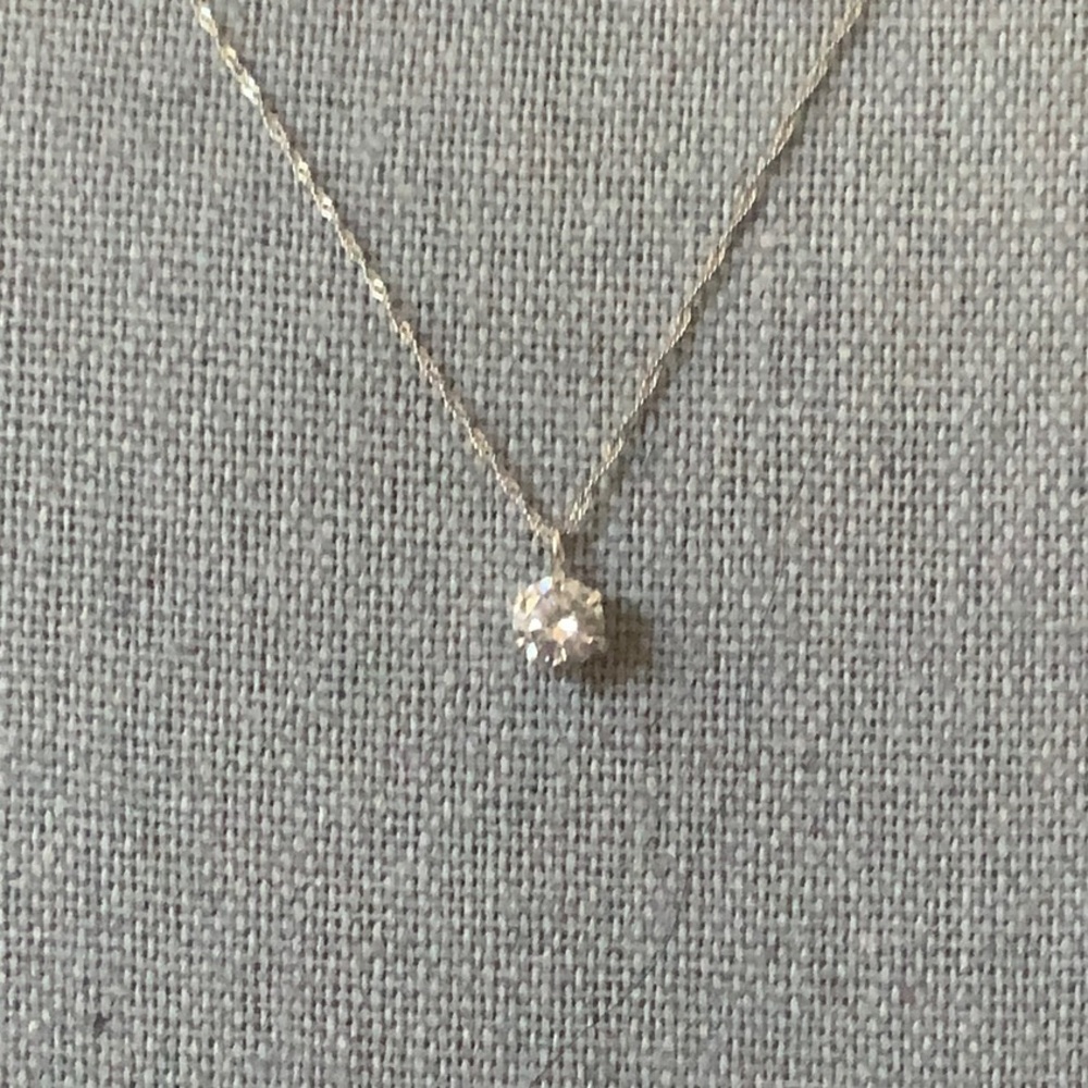 PT850 Platinum Chain and Diamond (.45ct) Pendant Necklace (16in) - Picture 3 of 5